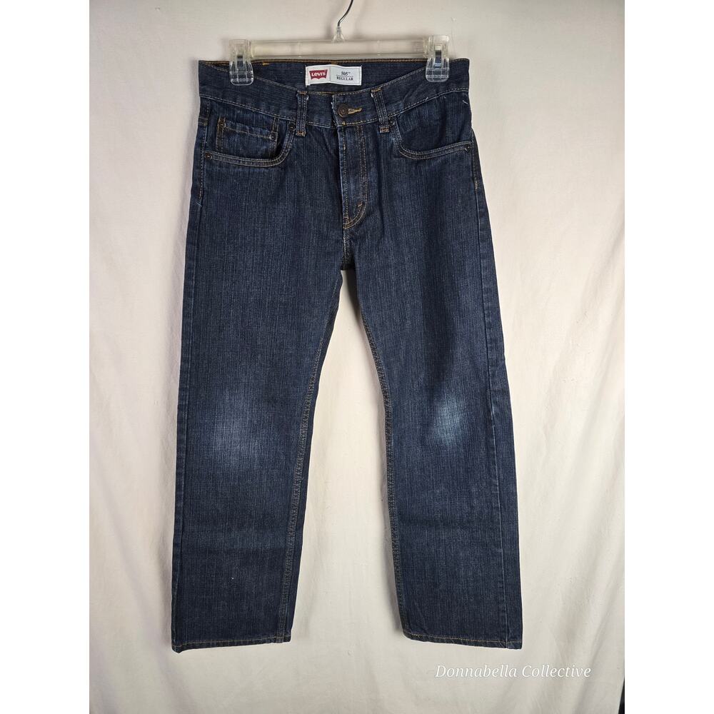 Boys 505 Levi's Dark Wash Size 16 Reg 28x28